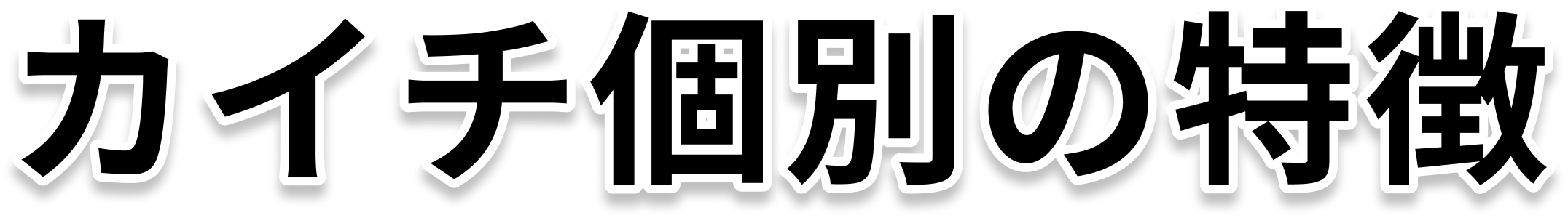 カイチ個別の特徴